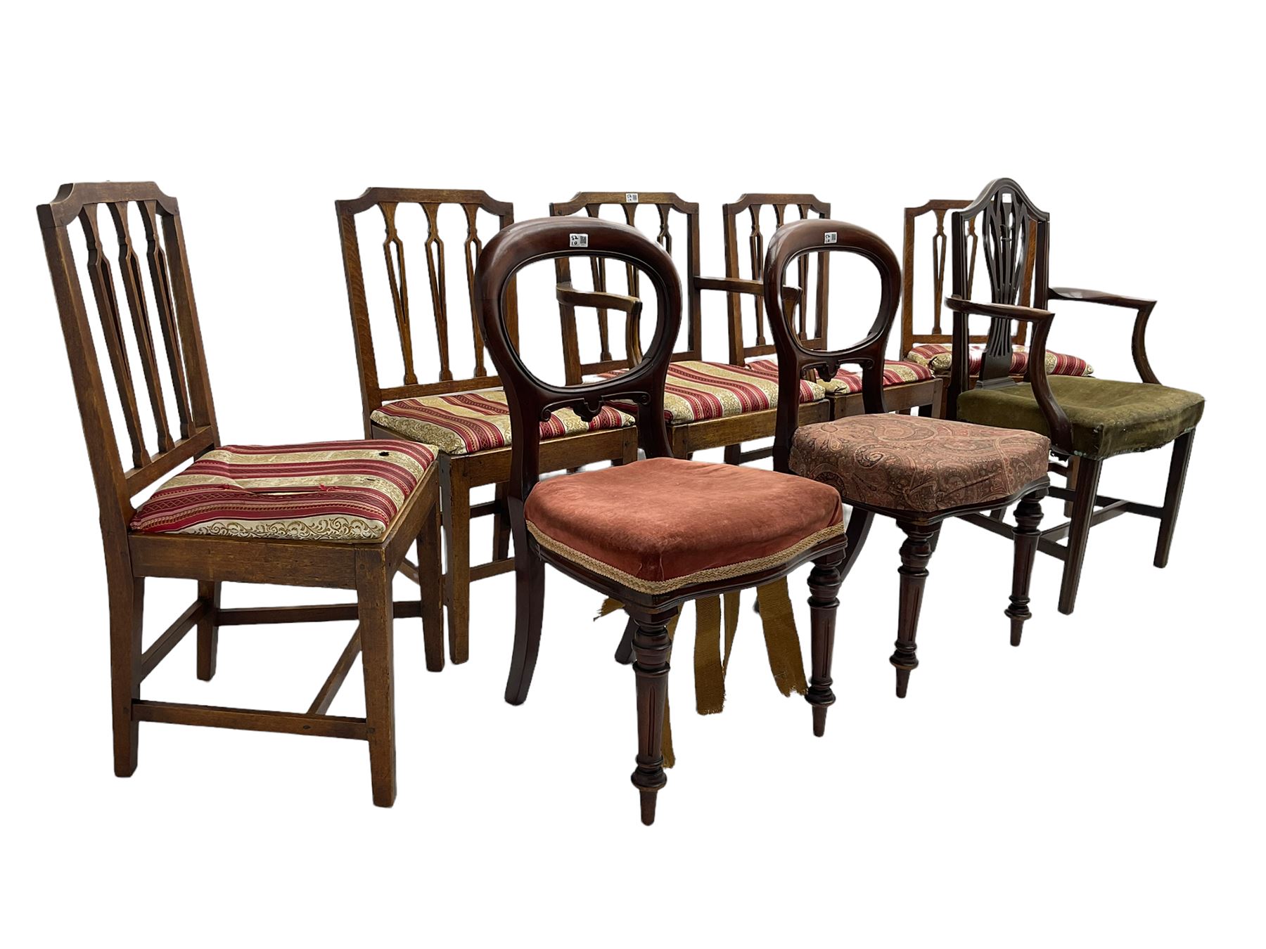 Four Victorian rosewood dining chairs - Image 6 of 7