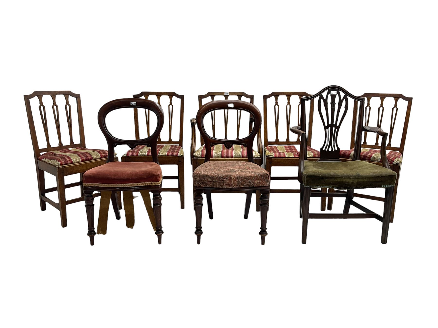 Four Victorian rosewood dining chairs - Image 3 of 7