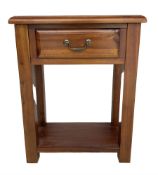 Mahogany stand fitted with drawer and under-tier