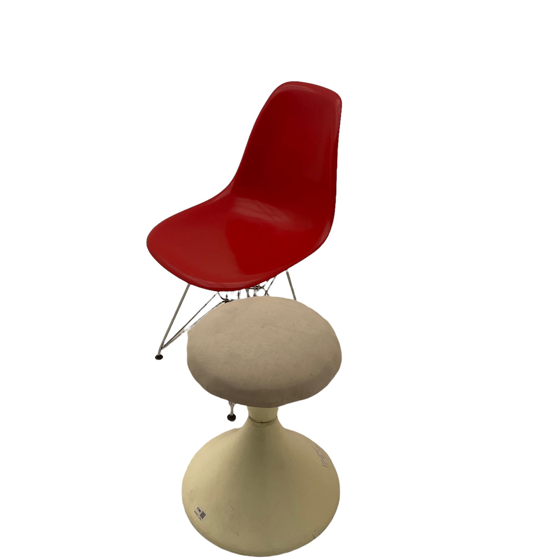 1970s mushroom stool and an Eames design chair - Image 2 of 5