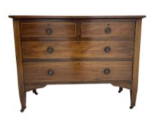 Edwardian inlaid mahogany chest