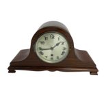 Mid 20th century mahogany cased Tambour mantle clock