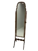 Mid-20th century mahogany cheval dressing mirror