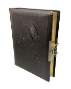 Victorian leather bound photo album