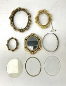 Group of early 20th century ornate gold plated (tested) and gilt brooch frames and panel fronts