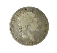 King George III 1820 crown coin