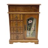 Jewellery cabinet with a quantity of costume jewellery