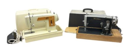 Vintage Brother electric sewing machine in case together with a Frister and Rossmann model 45 sewing