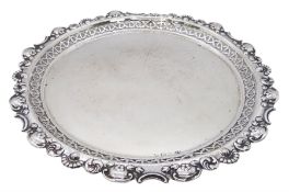 Edwardian silver waiter