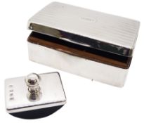 20th century silver mounted cigarette box
