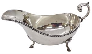 1930's silver sauce boat