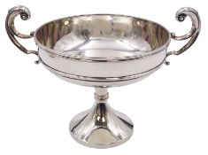 Edwardian silver twin handled trophy cup