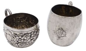 Embossed silver cup