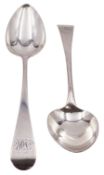 Two George III silver Old English pattern table spoons