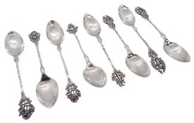 Set of eight Victorian silver spoons