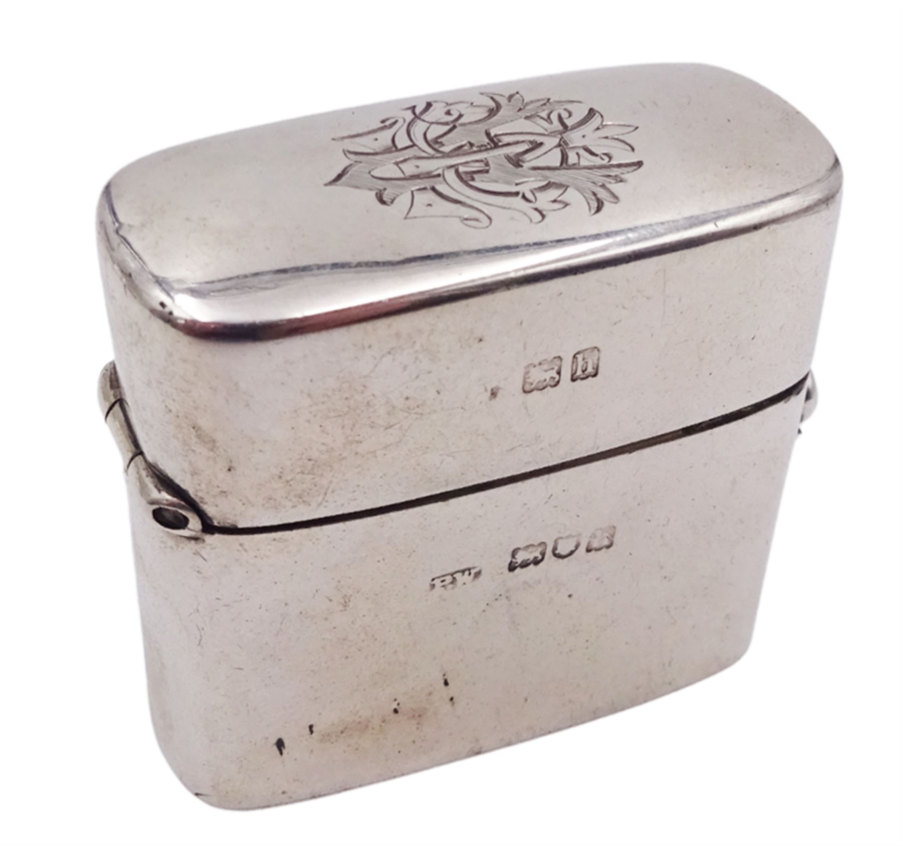 Edwardian silver travelling inkwell - Image 2 of 5
