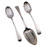 George III silver Old English pattern table spoon