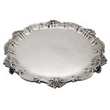 Edwardian silver waiter