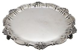 Edwardian silver waiter