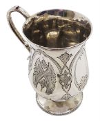 Victorian silver christening mug