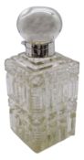 Late Victorian silver mounted cut glass scent bottle