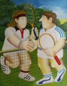 Beryl Cook (British 1926-2008): 'Tennis'