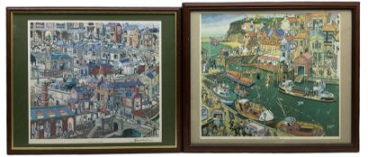 Joe Scarborough (British 1938-): 'Ella Harland's Whitby' and 'Meadows End'