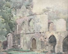 George Harrison (York 1882-1936): Taking a Break at the Abbey Ruins