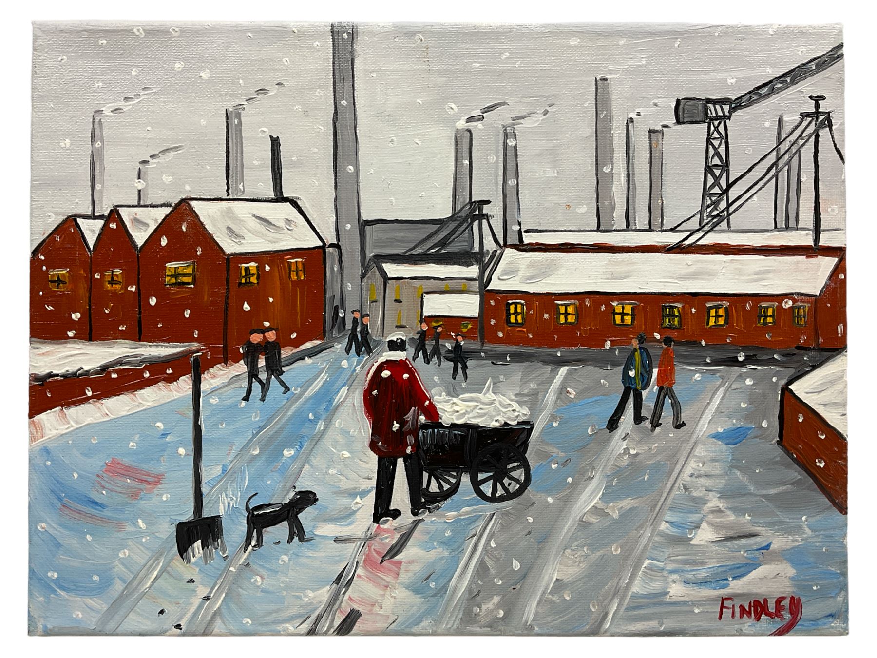 William Findley Burns (Northern British 1949-): The Pit Workers - Image 2 of 2