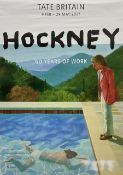 After David Hockney (British 1937-): 'Hockney - 60 Years of Work' - Tate Britain Exhibition Poster