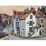 Edward Nolan ARCA (British 1934-): Corner of New Road and King Street Robin Hood's Bay