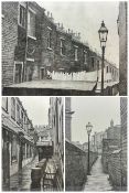 Stuart Walton (Northern British 1933-): 'Tunis Street Beeston' 'Whitelocks Yard Briggate' and Washin