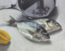 Neil Tyler (British 1945-): 'Still Life - Two Bream'