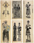 Collection large Brass Rubbings to include: 'Sir Robert de Bures (c.1331)'