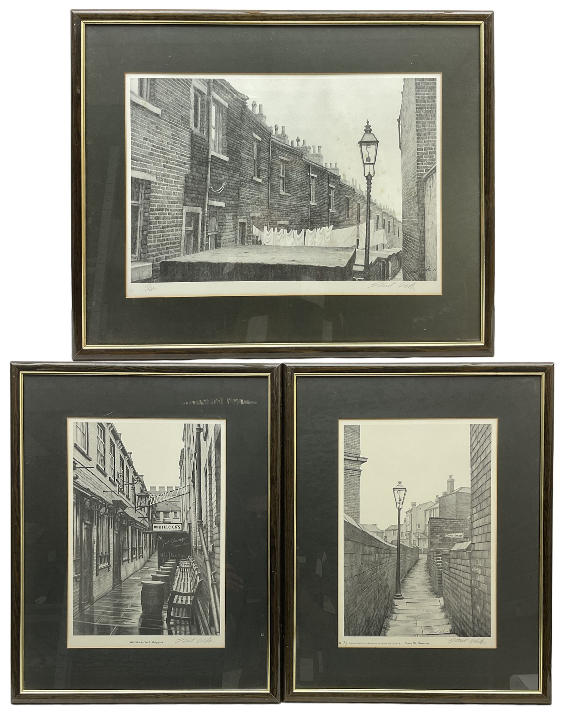 Stuart Walton (Northern British 1933-): 'Tunis Street Beeston' 'Whitelocks Yard Briggate' and Washin - Image 2 of 2