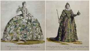 Thomas Jefferys (British c1719-1771): 'Habit of Zara in the Tragedy of the Mourning Bride' and 'Habi
