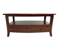 Hardwood serpentine coffee table