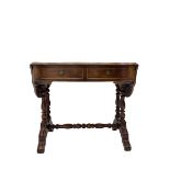 Victorian figured mahogany stretcher table