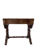 Victorian figured mahogany stretcher table