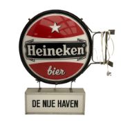 Heineken Bier Advertising sign - circular convex backlit logo