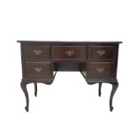 Early 20th century mahogany kneehole desk dressing table