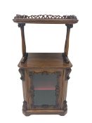 19th century rosewood etagere side cabinet