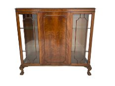 Late 20th century mahogany display cabinet