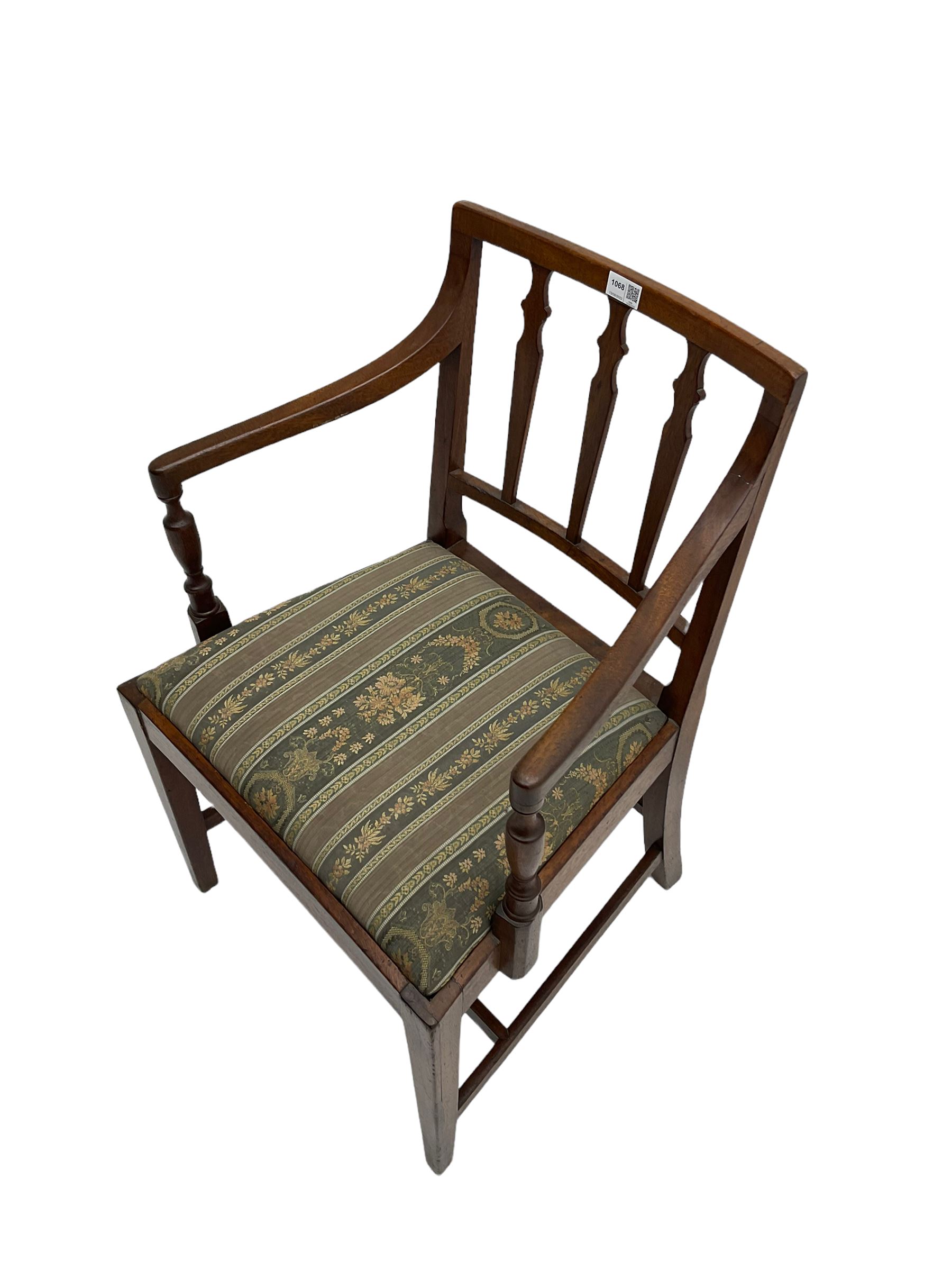 Small Georgian mahogany elbow chair - Image 3 of 5