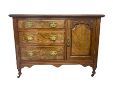 Late Victorian walnut sideboard