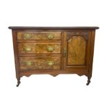 Late Victorian walnut sideboard