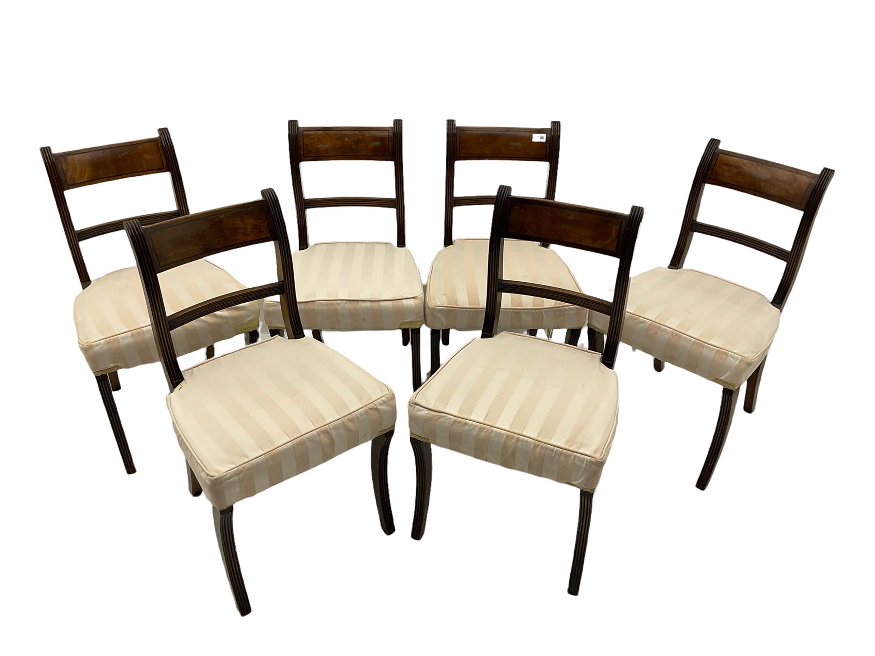 Regency period set six mahogany dining chairs - Image 2 of 5