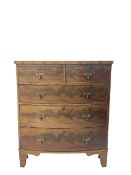 19th century mahogany bowfront chest