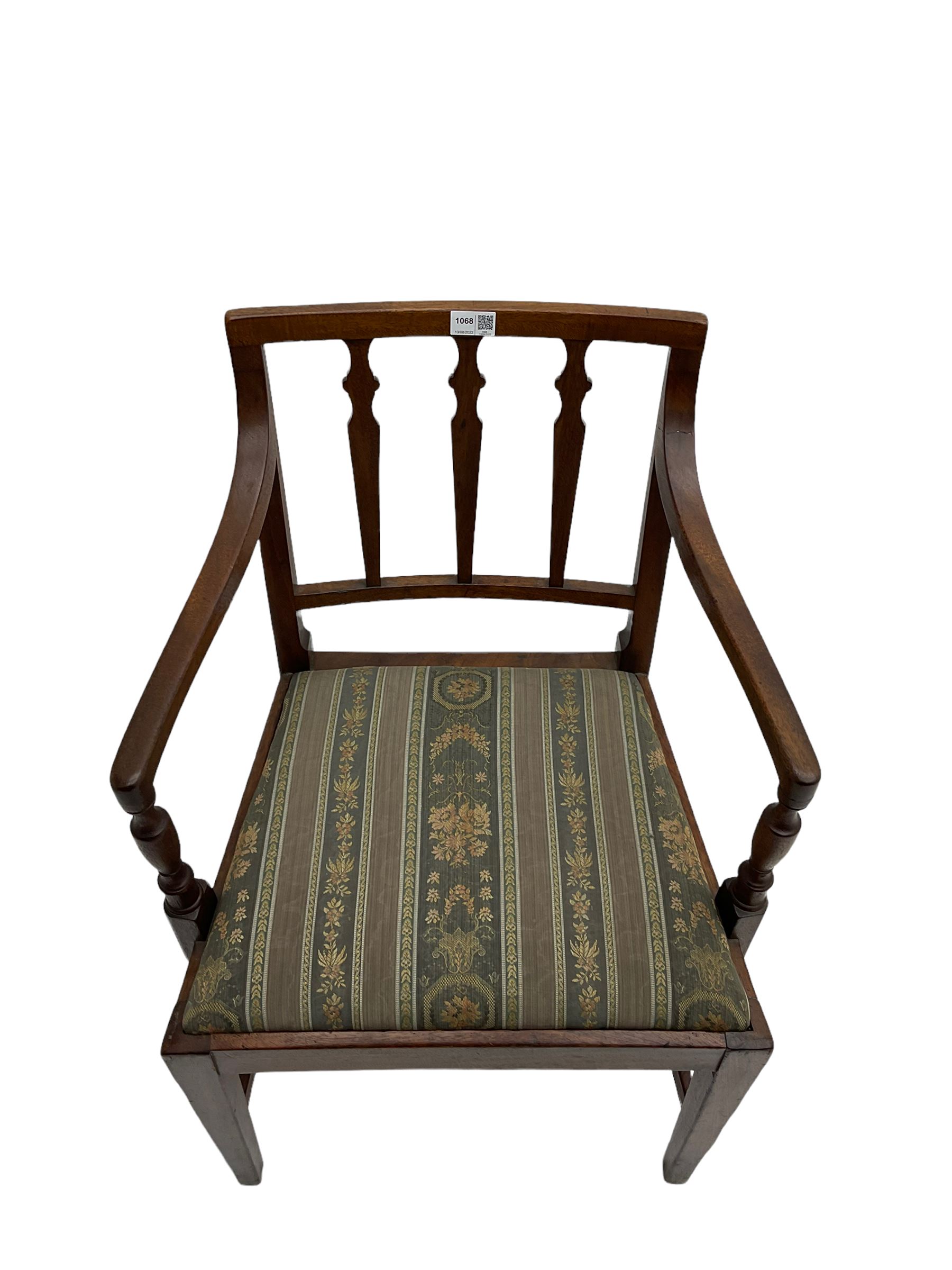 Small Georgian mahogany elbow chair - Image 5 of 5