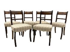 Regency period set six mahogany dining chairs